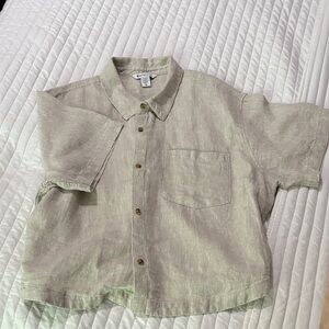 Athleta Linen Blend Shirt